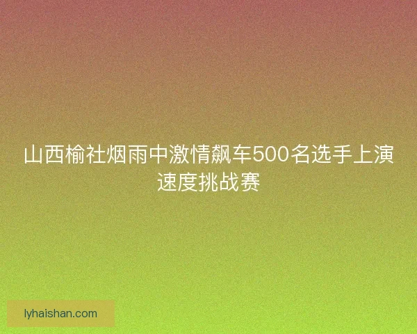 山西榆社烟雨中激情飙车500名选手上演速度挑战赛